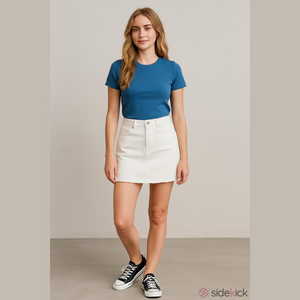 Mudd FLX Stretch White Denim Skirt Juniors (Sz 15)